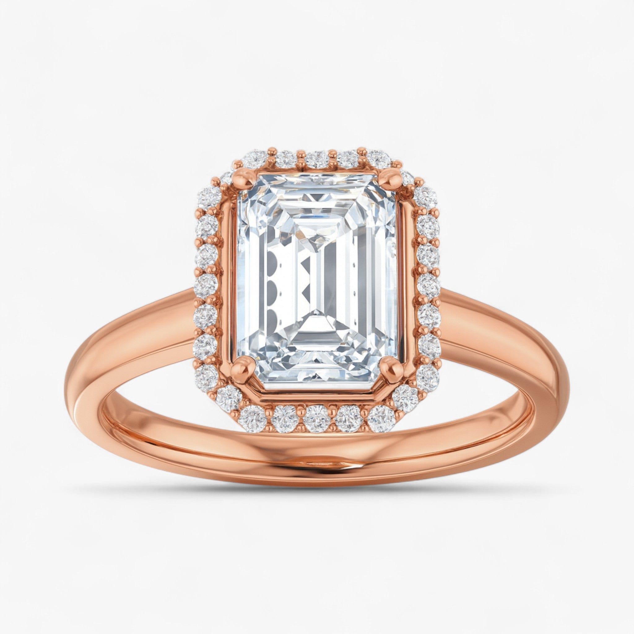 The Classic Halo Engagement Ring | Emerald