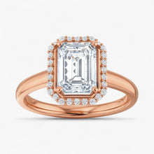 The Classic Halo Engagement Ring | Emerald