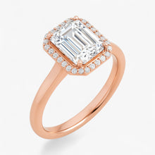 The Classic Halo Engagement Ring | Emerald