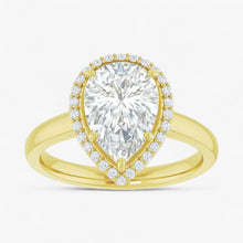 The Classic Halo Engagement Ring | Pear