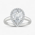 The Classic Halo Engagement Ring | Pear