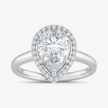 The Classic Halo Engagement Ring | Pear