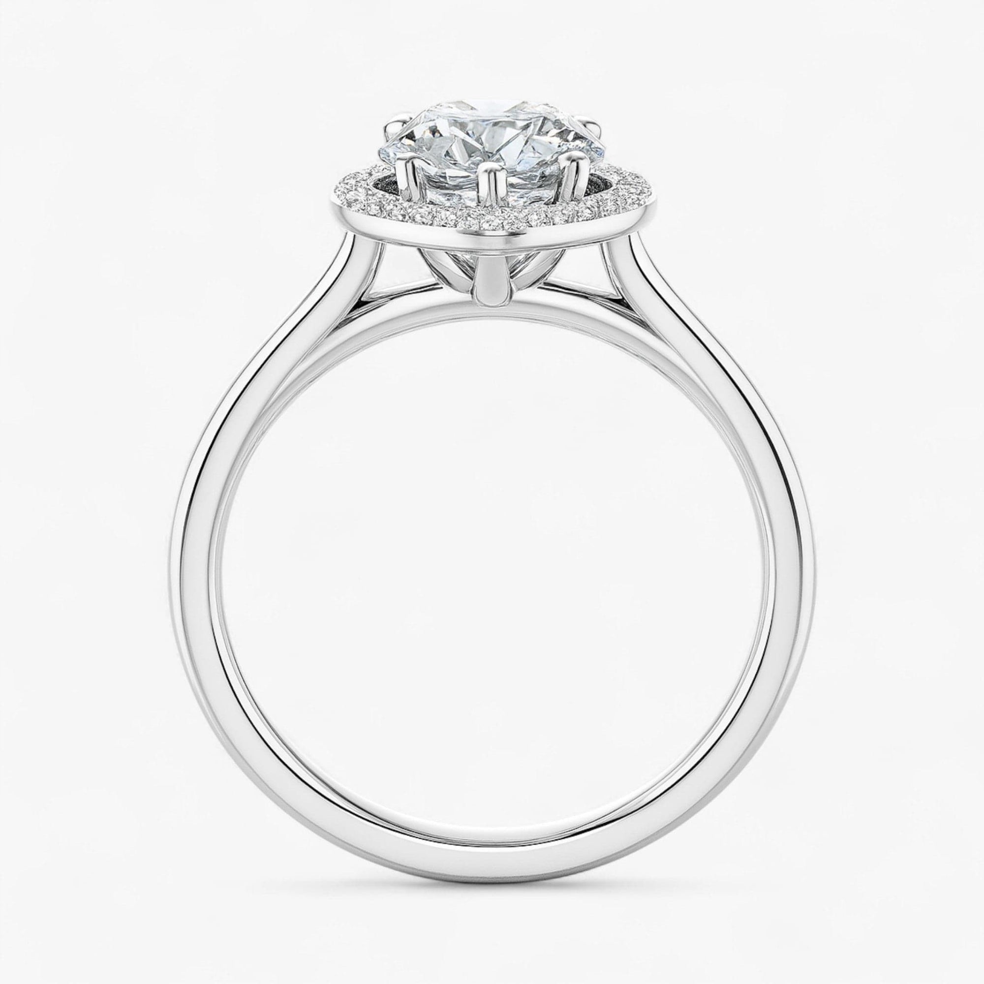 The Classic Halo Engagement Ring | Pear