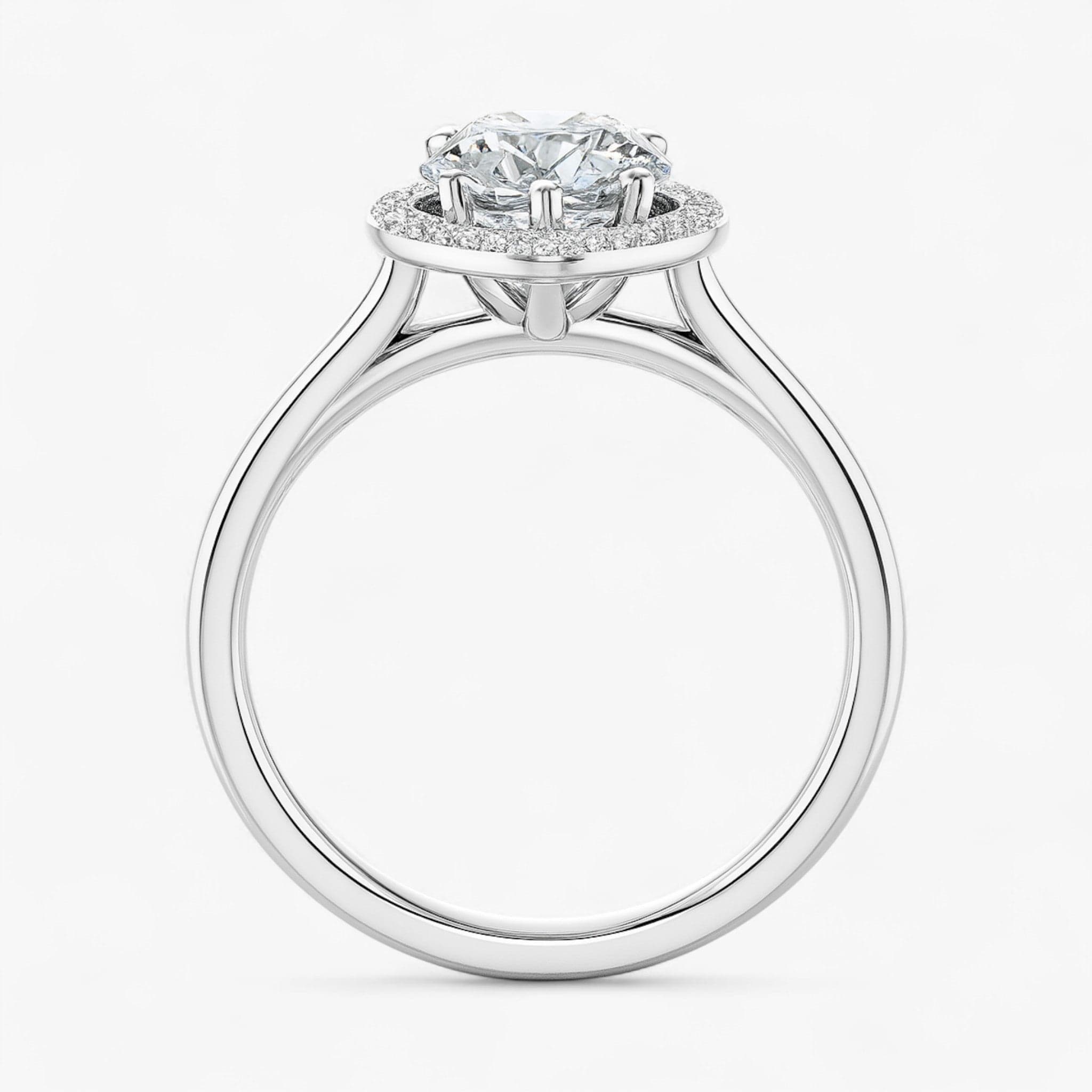 The Classic Halo Engagement Ring | Pear
