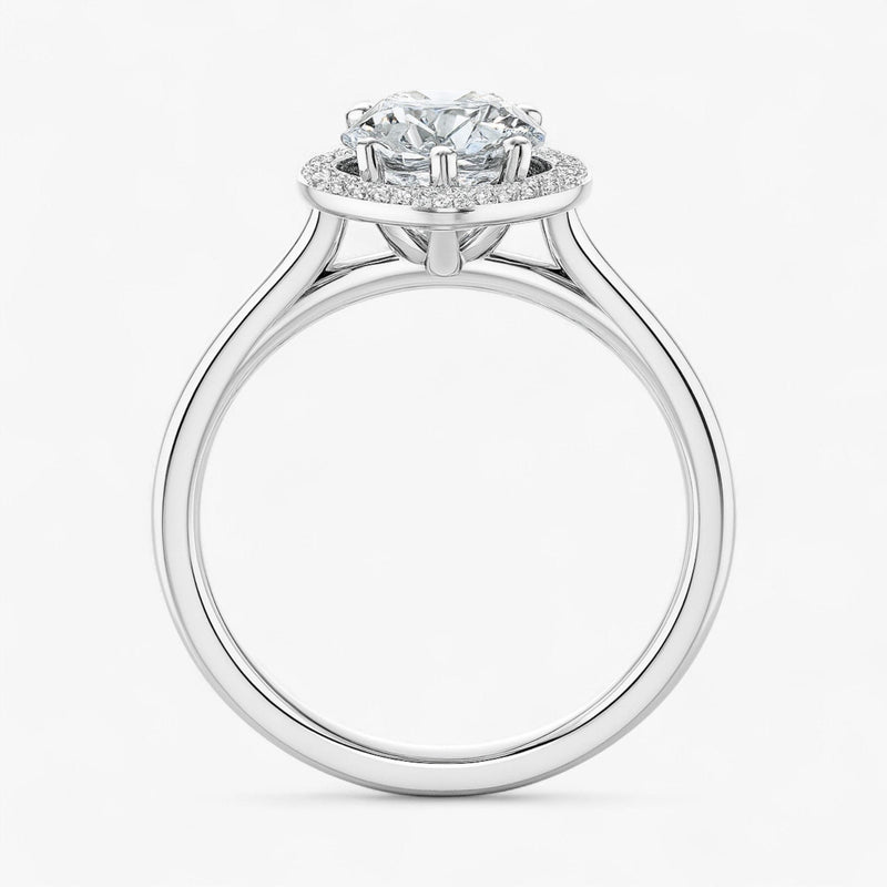 The Classic Halo Engagement Ring | Pear