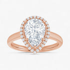 The Classic Halo Engagement Ring | Pear