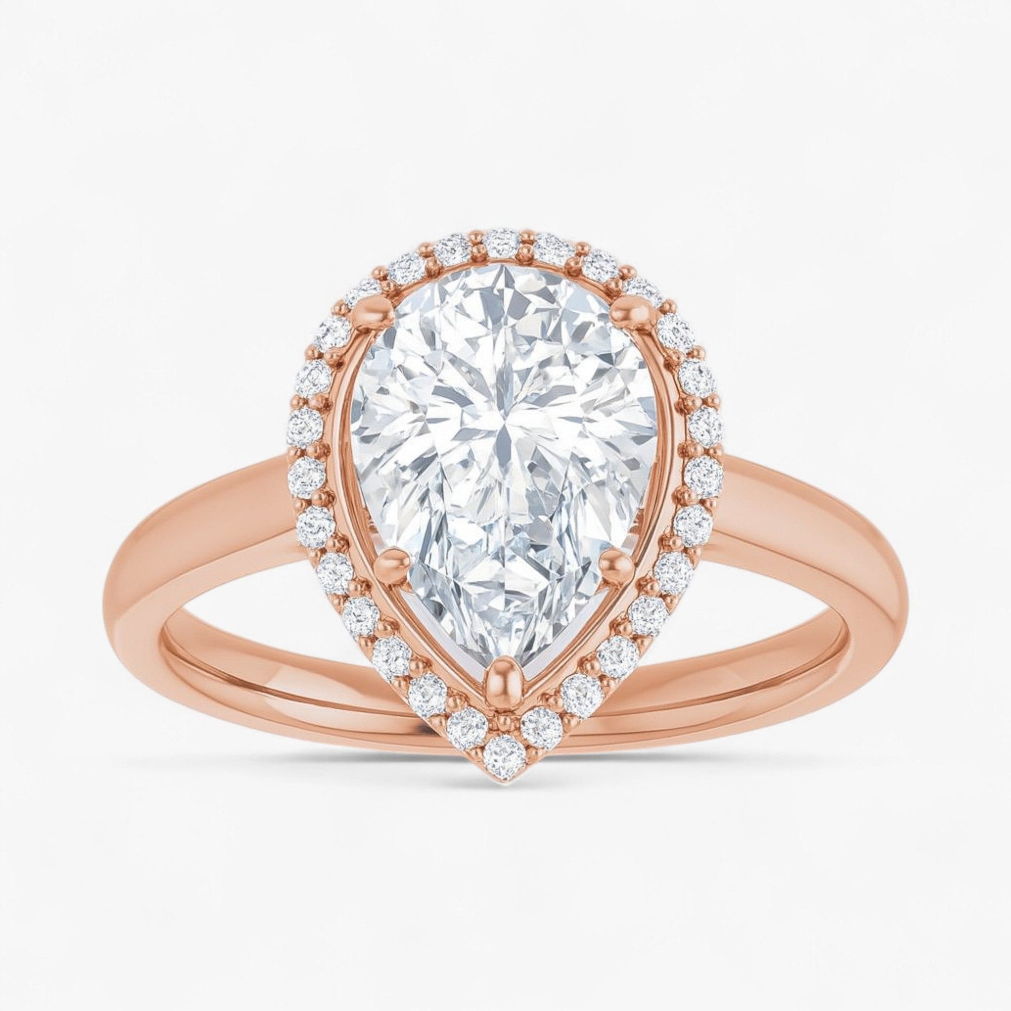 The Classic Halo Engagement Ring | Pear