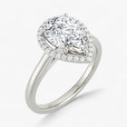 The Classic Halo Engagement Ring | Pear