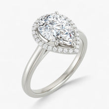 The Classic Halo Engagement Ring | Pear