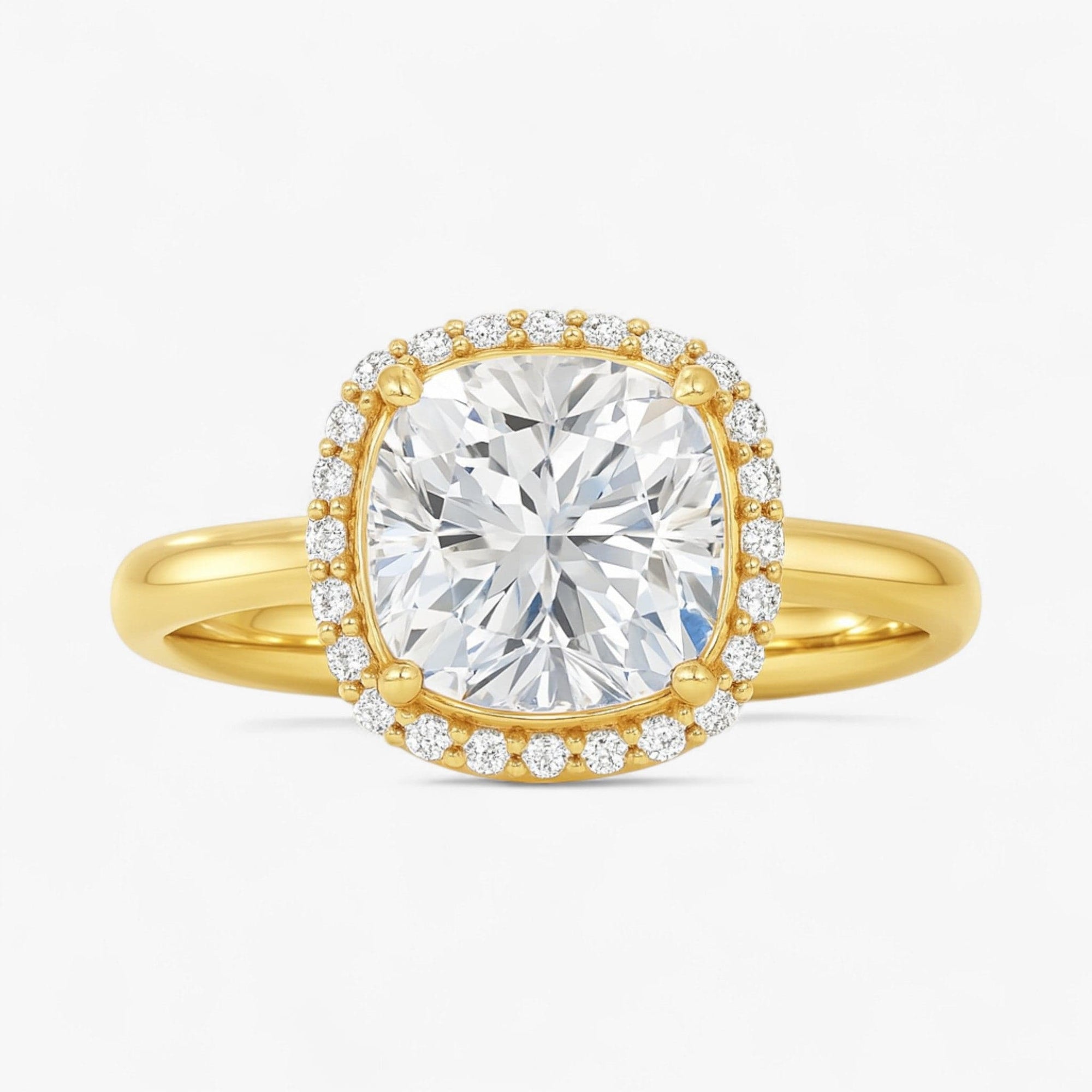The Classic Halo Engagement Ring | Cushion