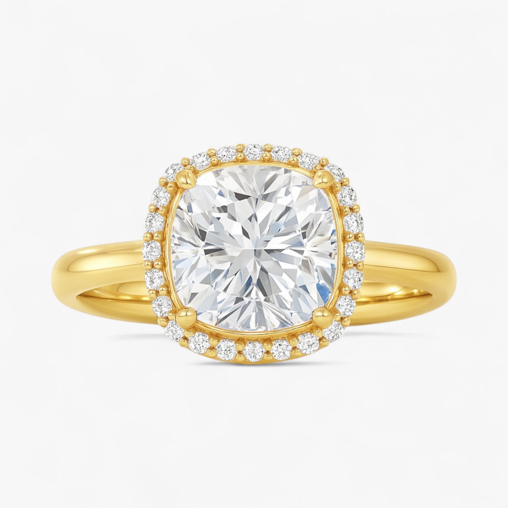 The Classic Halo Engagement Ring | Cushion