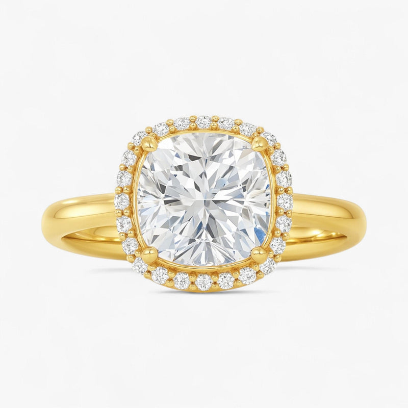 The Classic Halo Engagement Ring | Cushion