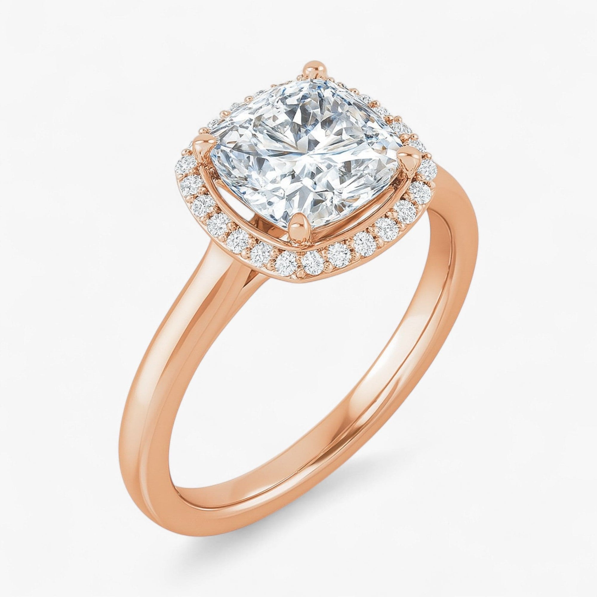 The Classic Halo Engagement Ring | Cushion
