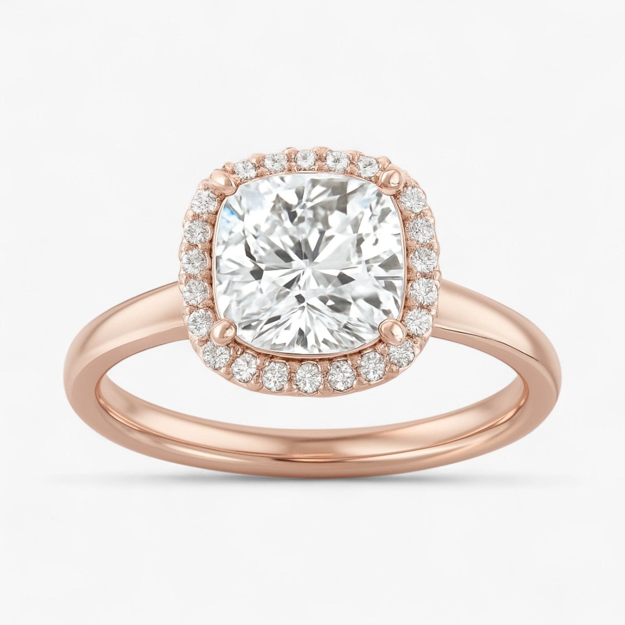 The Classic Halo Engagement Ring | Cushion