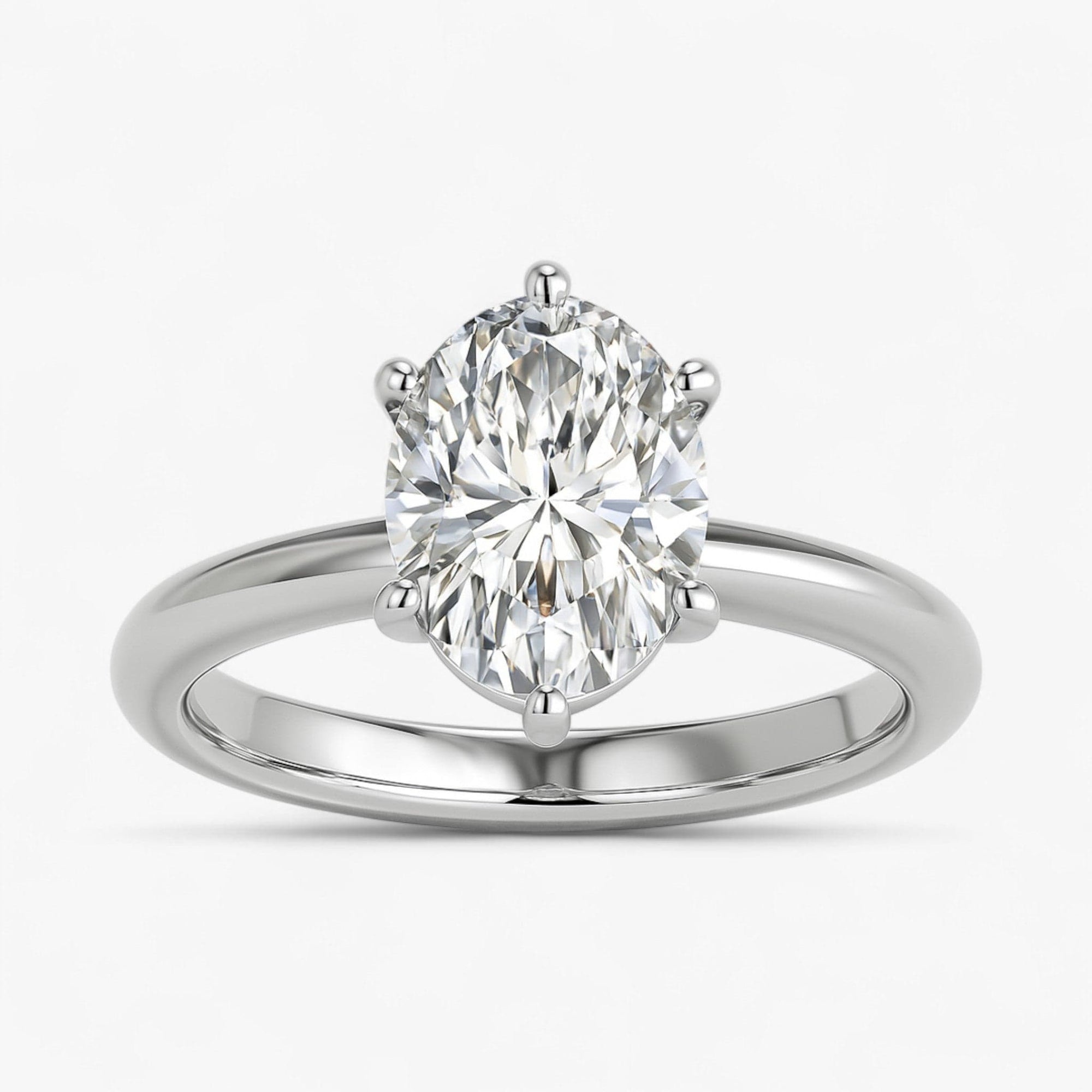 The Signature Solitaire Engagement Ring | Oval