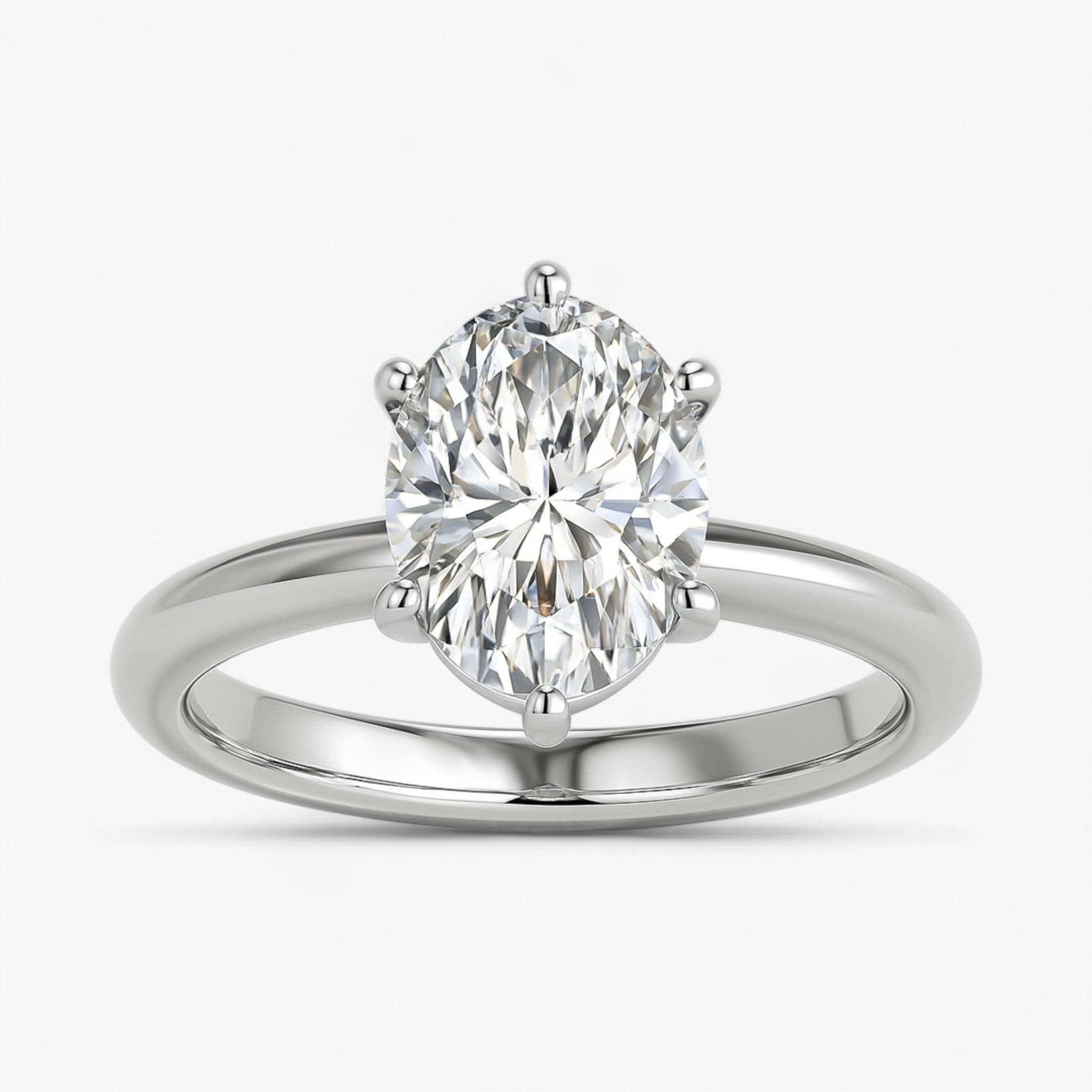 The Signature Solitaire Engagement Ring | Oval