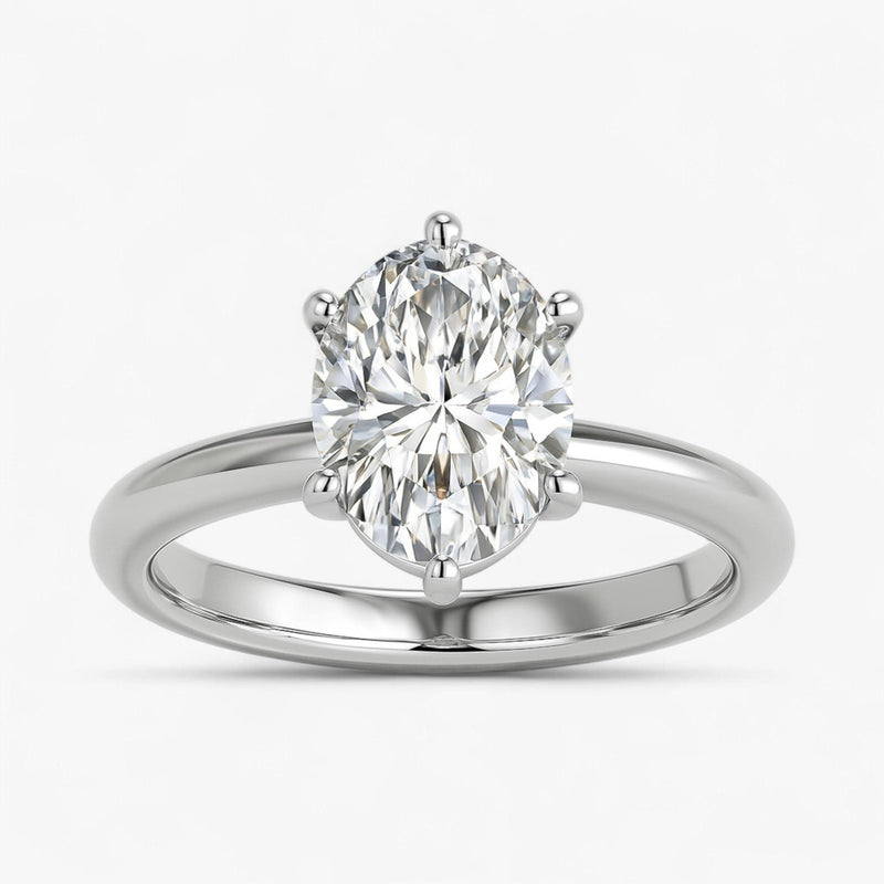 The Signature Solitaire Engagement Ring | Oval