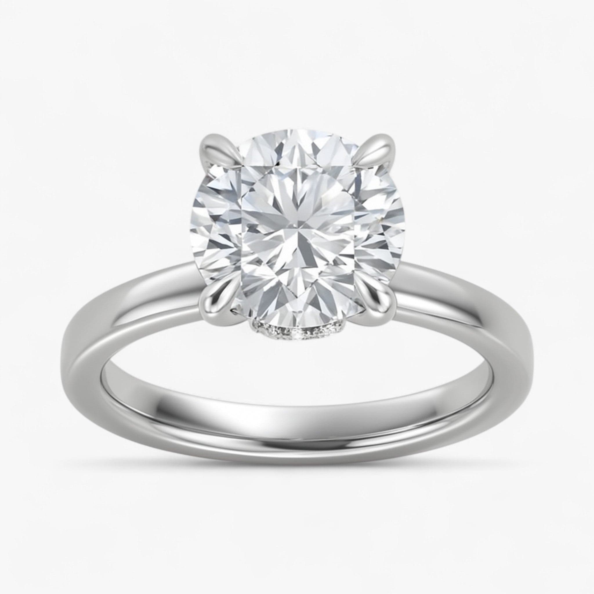 The Timeless Hidden Halo Engagement Ring | Round