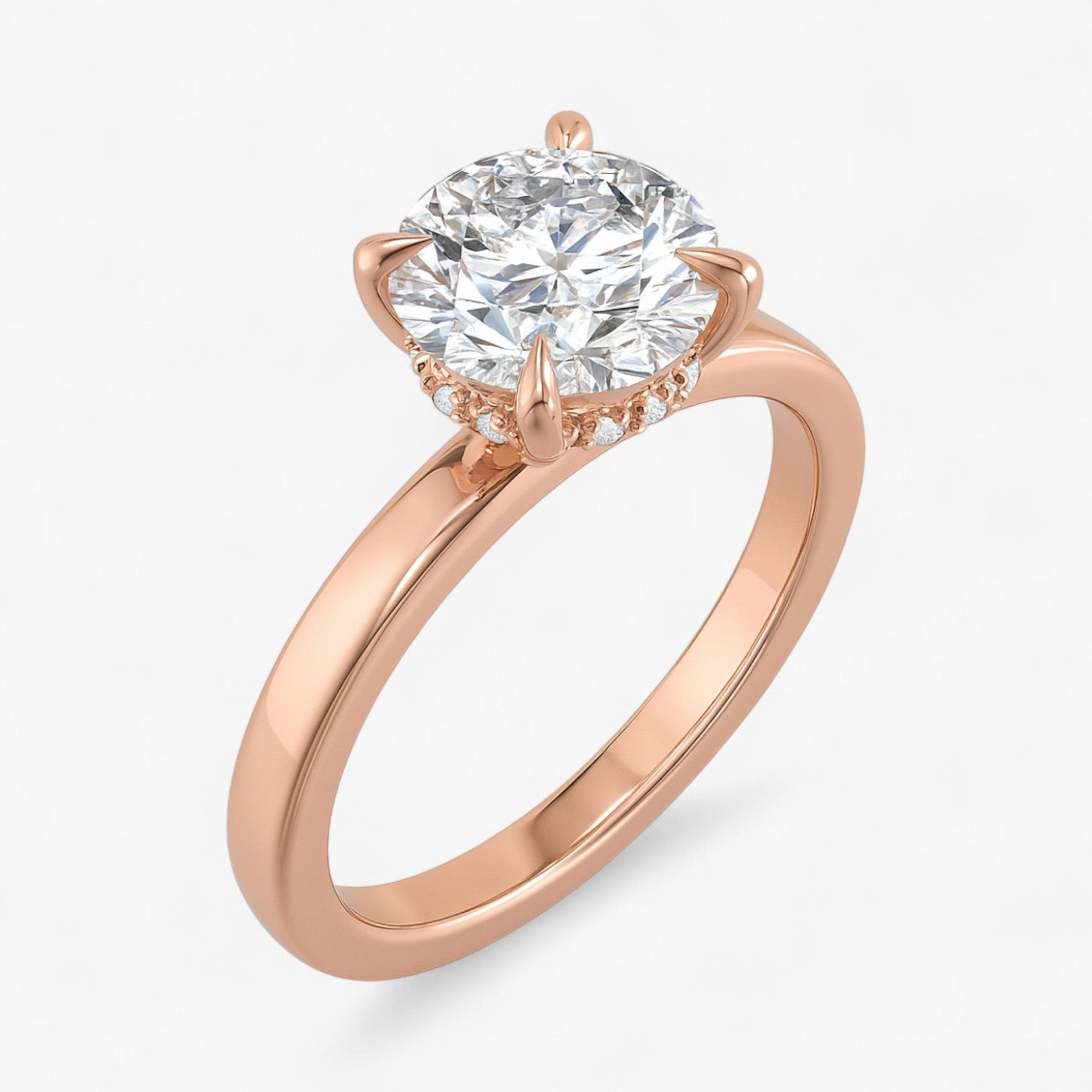The Timeless Hidden Halo Engagement Ring | Round