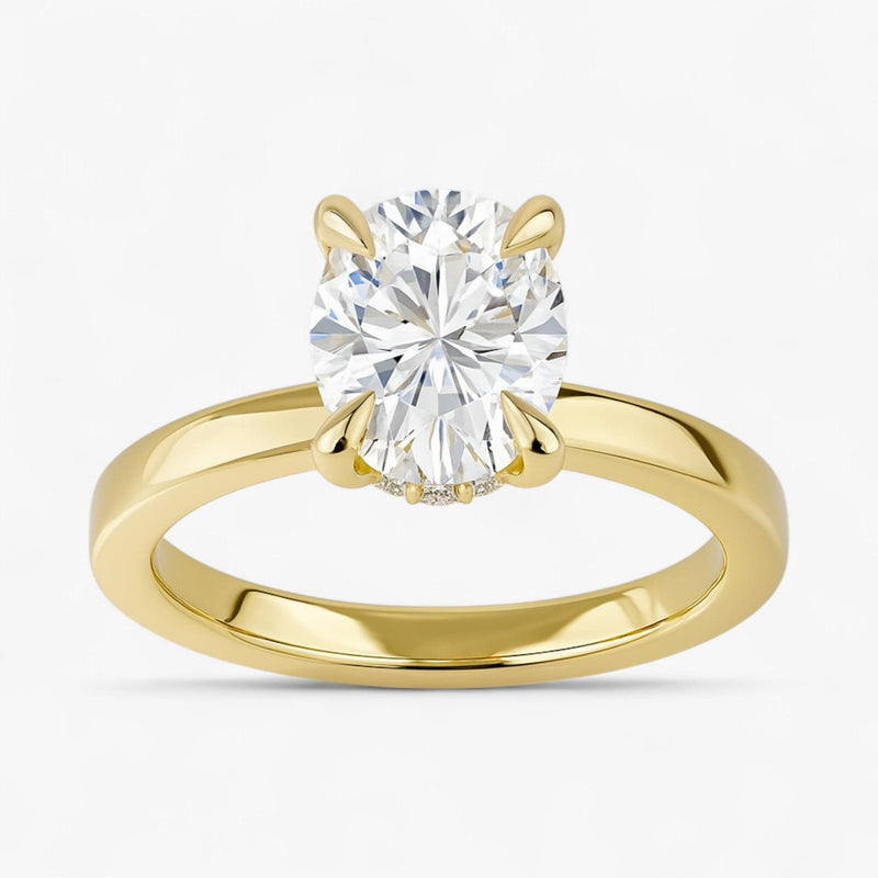 The Timeless Hidden Halo Engagement Ring | Oval