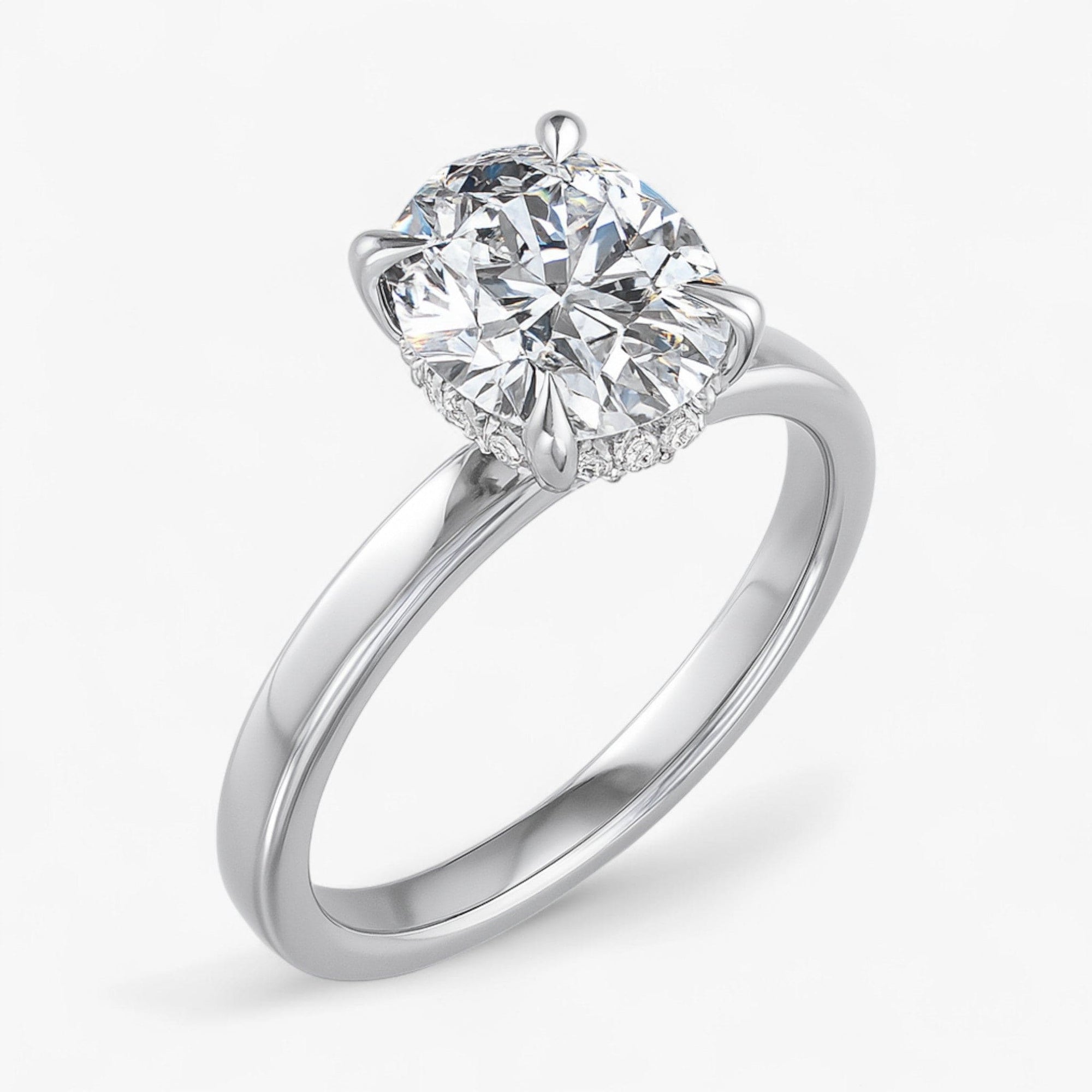 The Timeless Hidden Halo Engagement Ring | Oval