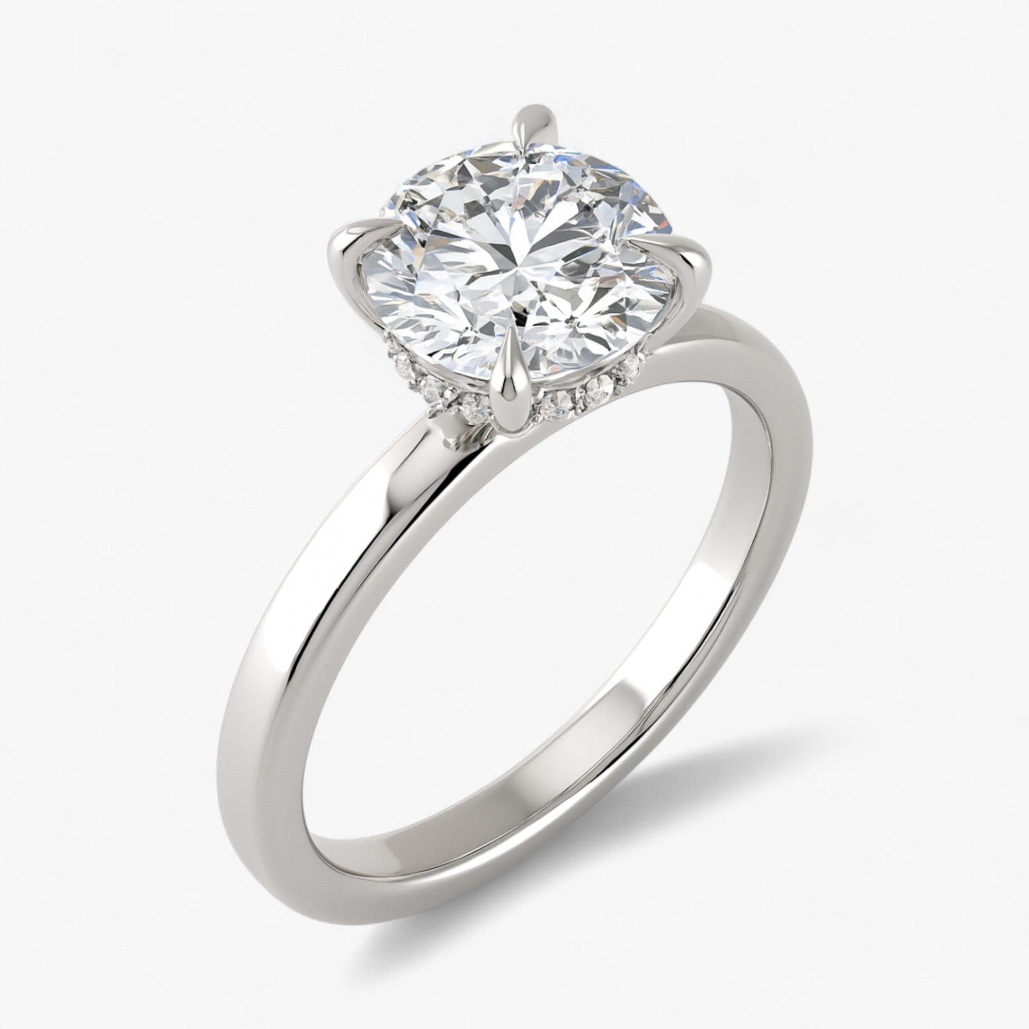 The Timeless Hidden Halo Engagement Ring | Round