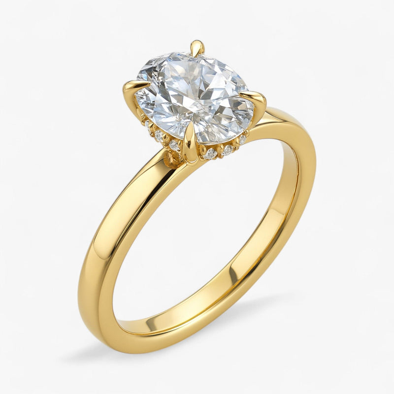 The Timeless Hidden Halo Engagement Ring | Oval