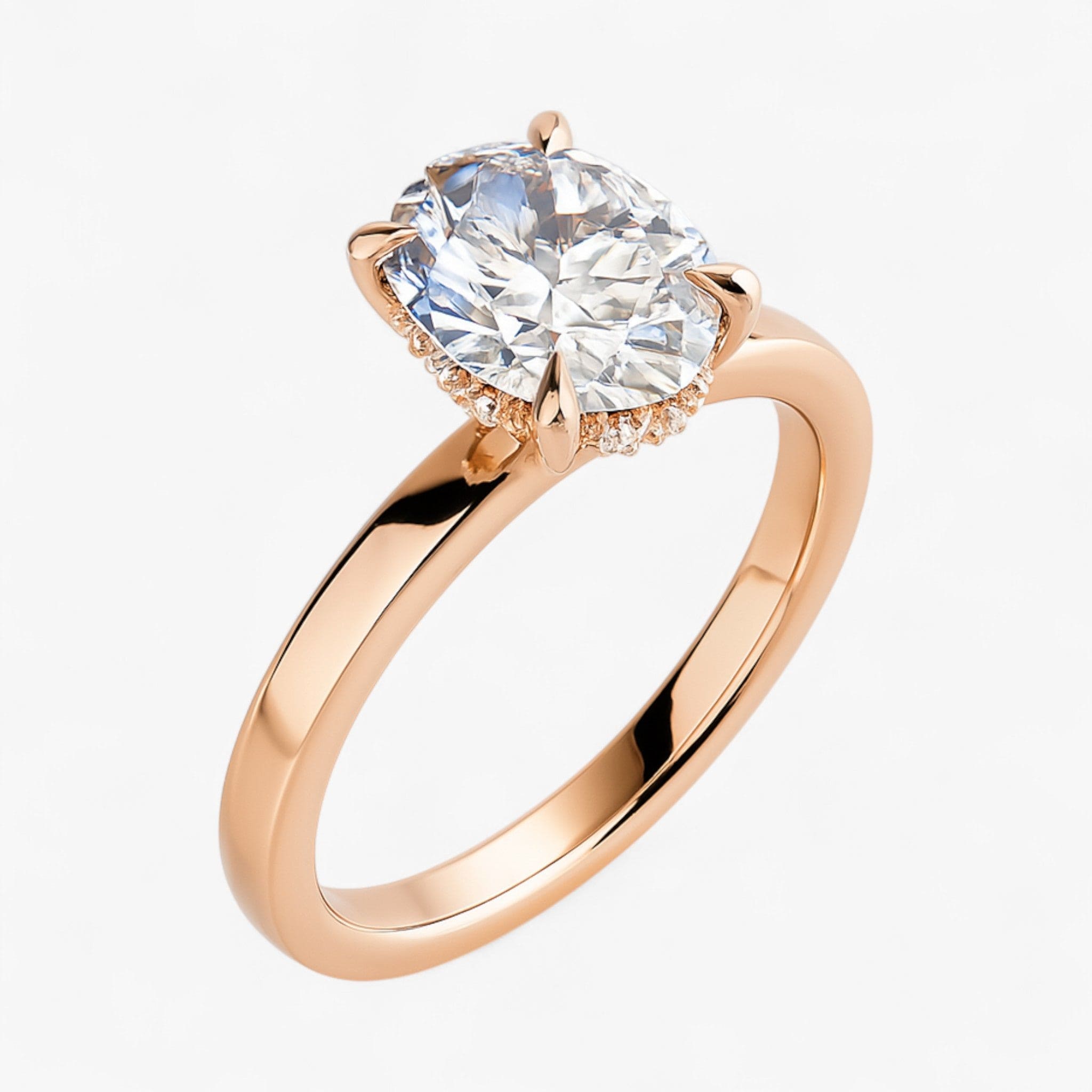 The Timeless Hidden Halo Engagement Ring | Oval