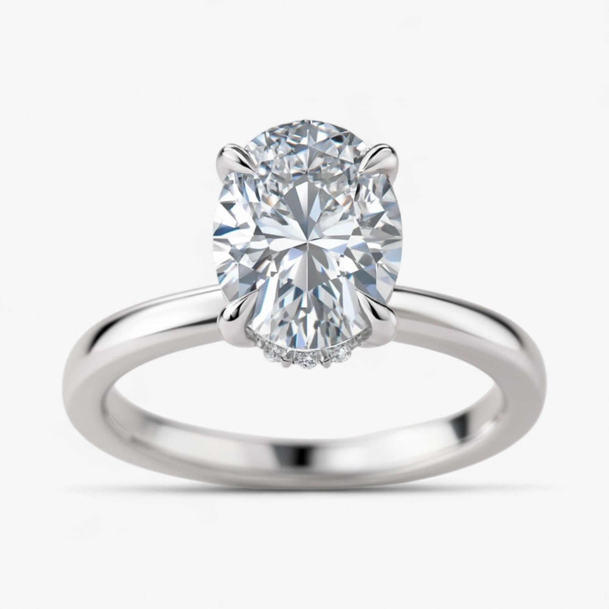 The Timeless Hidden Halo Engagement Ring | Oval