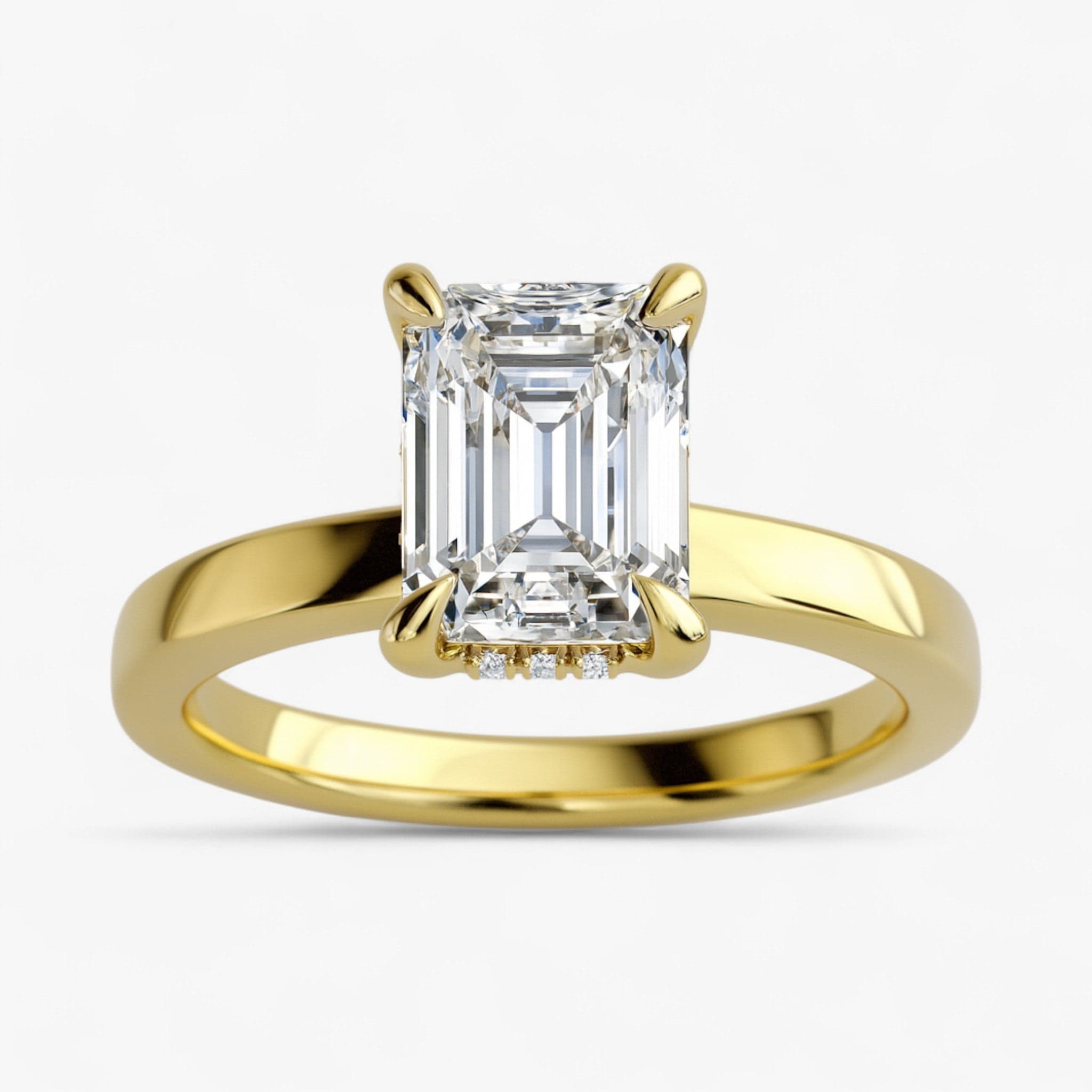 The Timeless Hidden Halo Engagement Ring | Emerald
