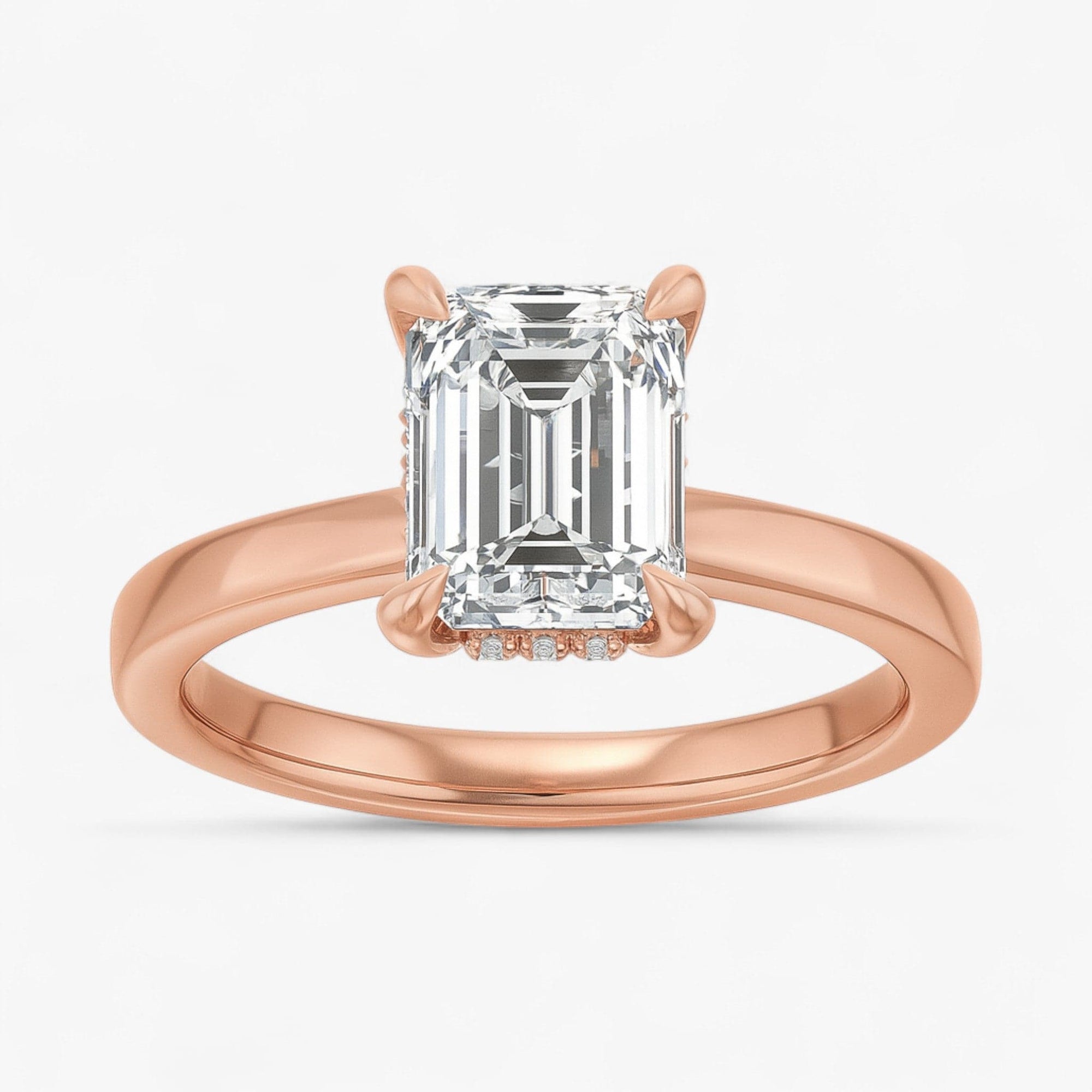 The Timeless Hidden Halo Engagement Ring | Emerald