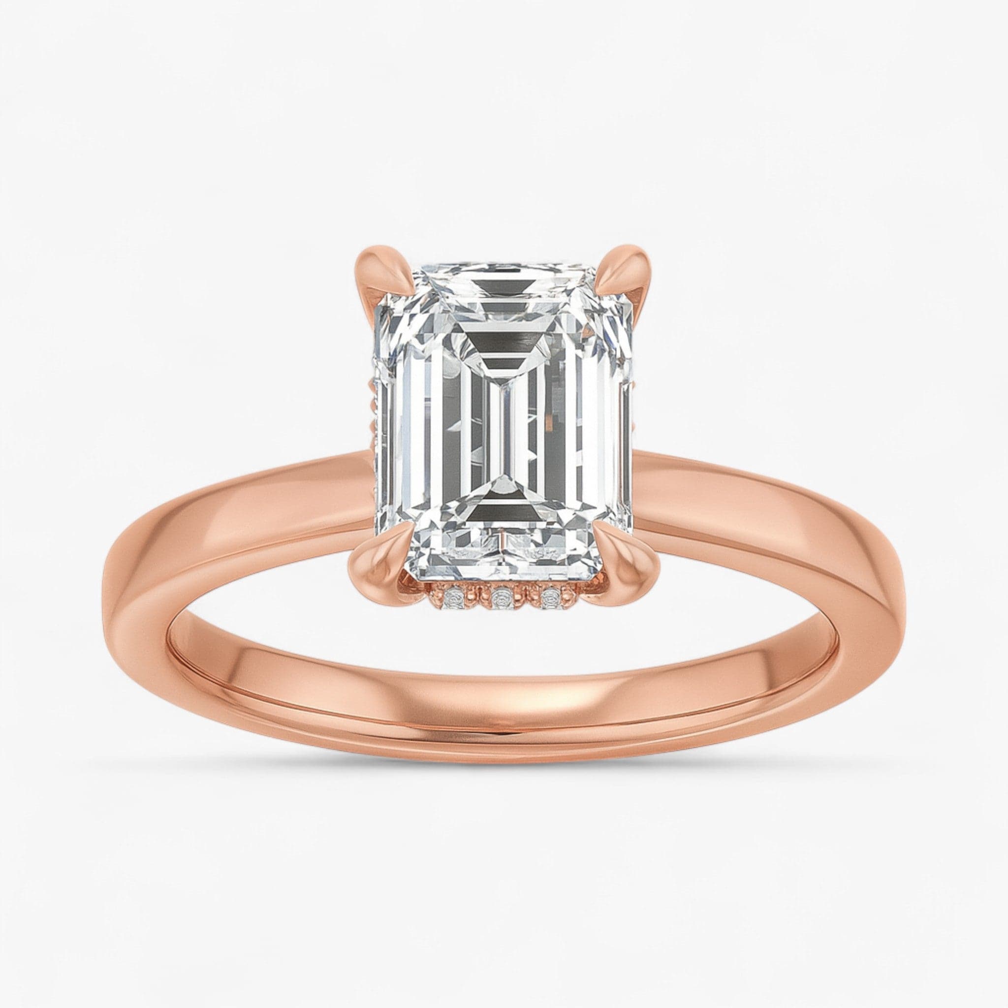 The Timeless Hidden Halo Engagement Ring | Emerald