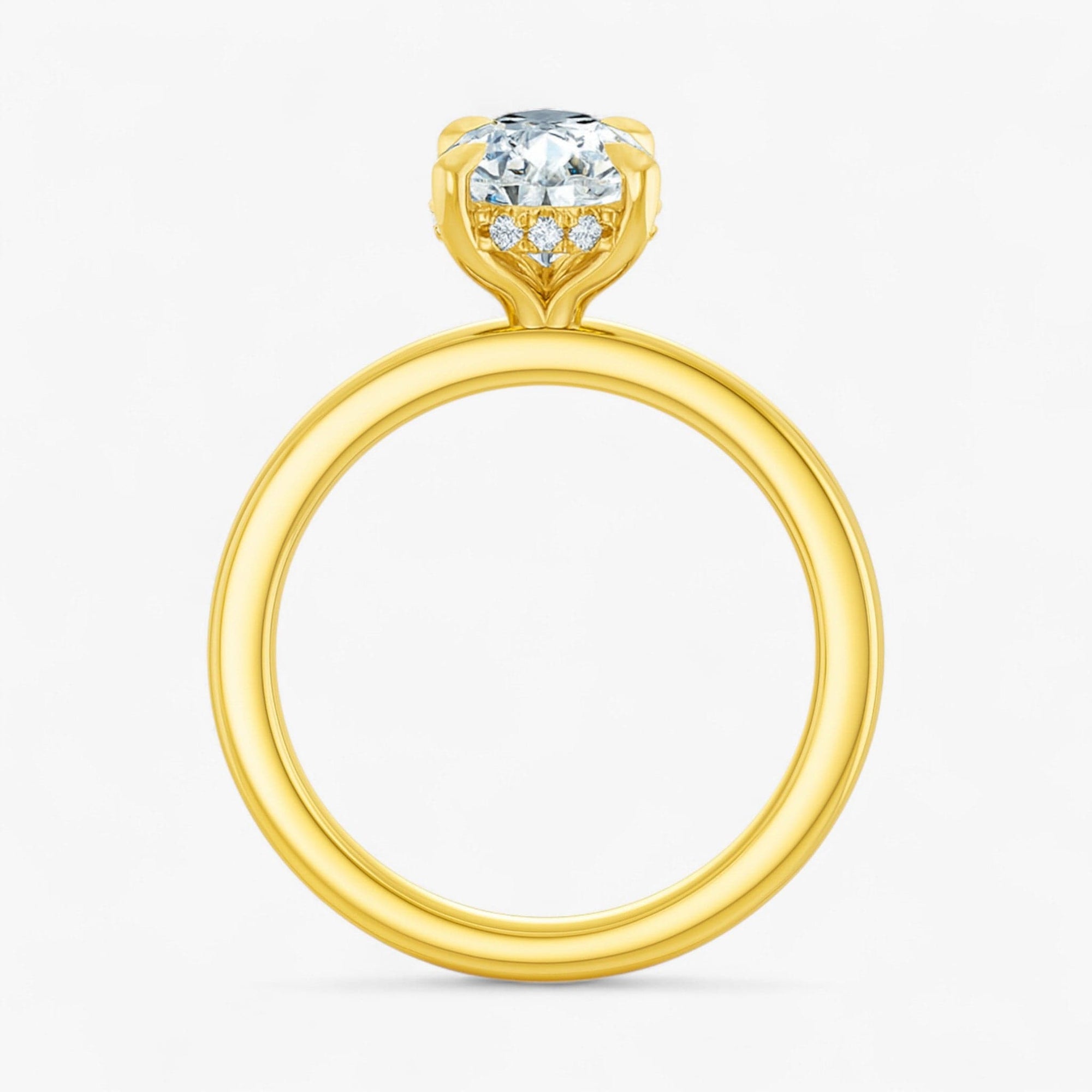 The Timeless Hidden Halo Engagement Ring | Pear