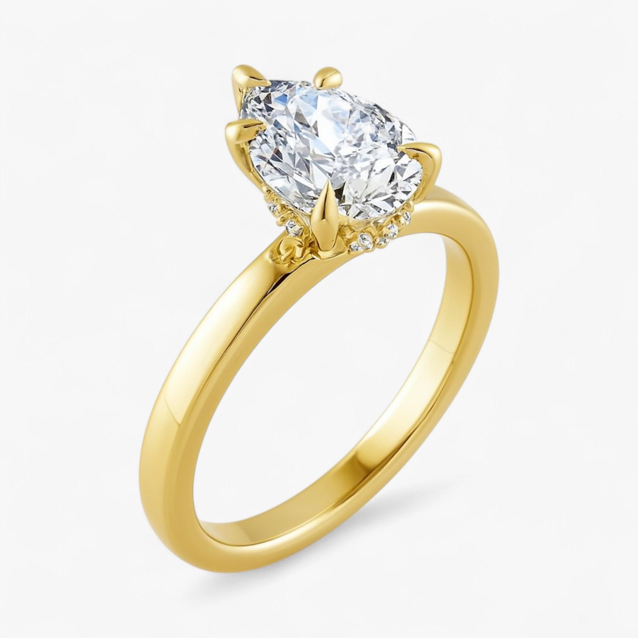 The Timeless Hidden Halo Engagement Ring | Pear