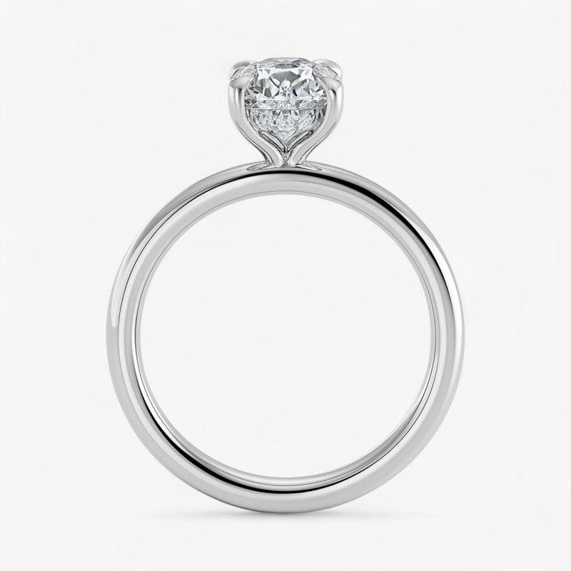 The Timeless Hidden Halo Engagement Ring | Pear