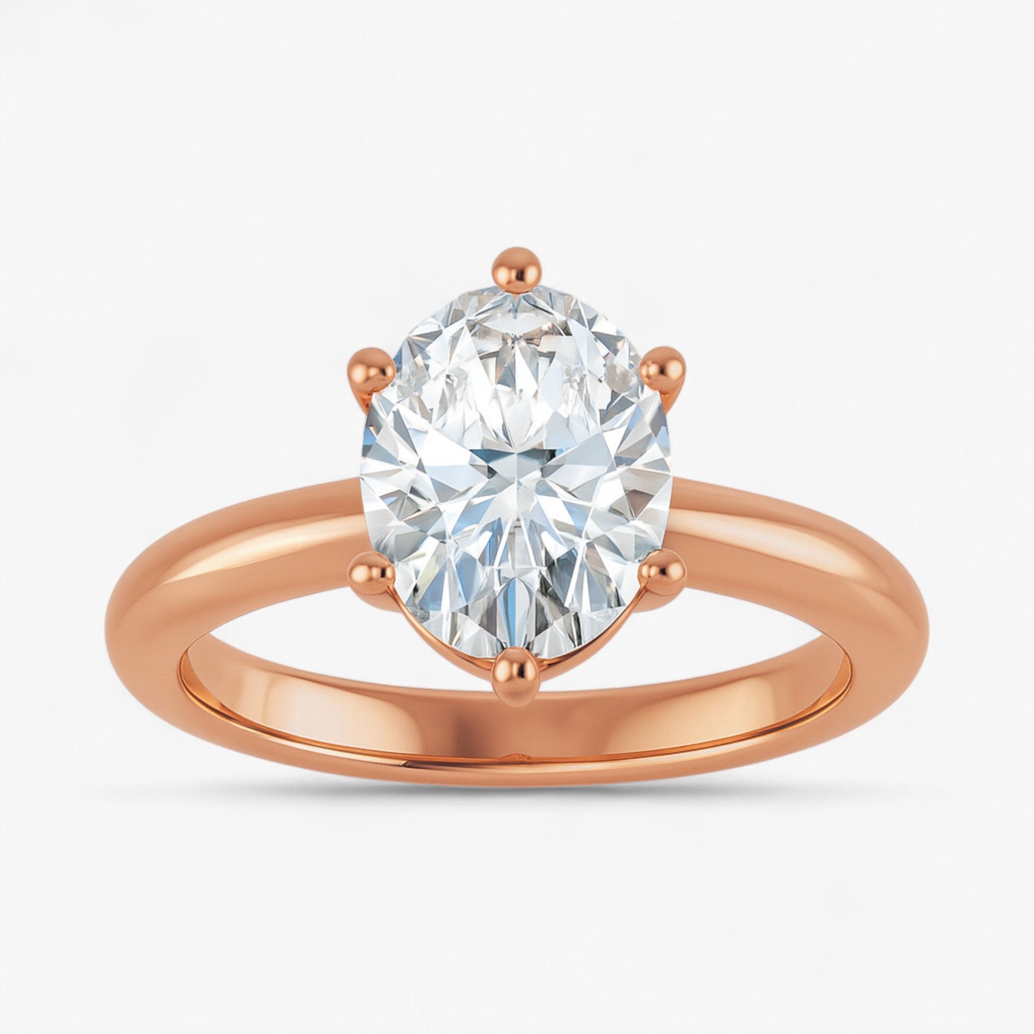 The Signature Solitaire Engagement Ring | Oval