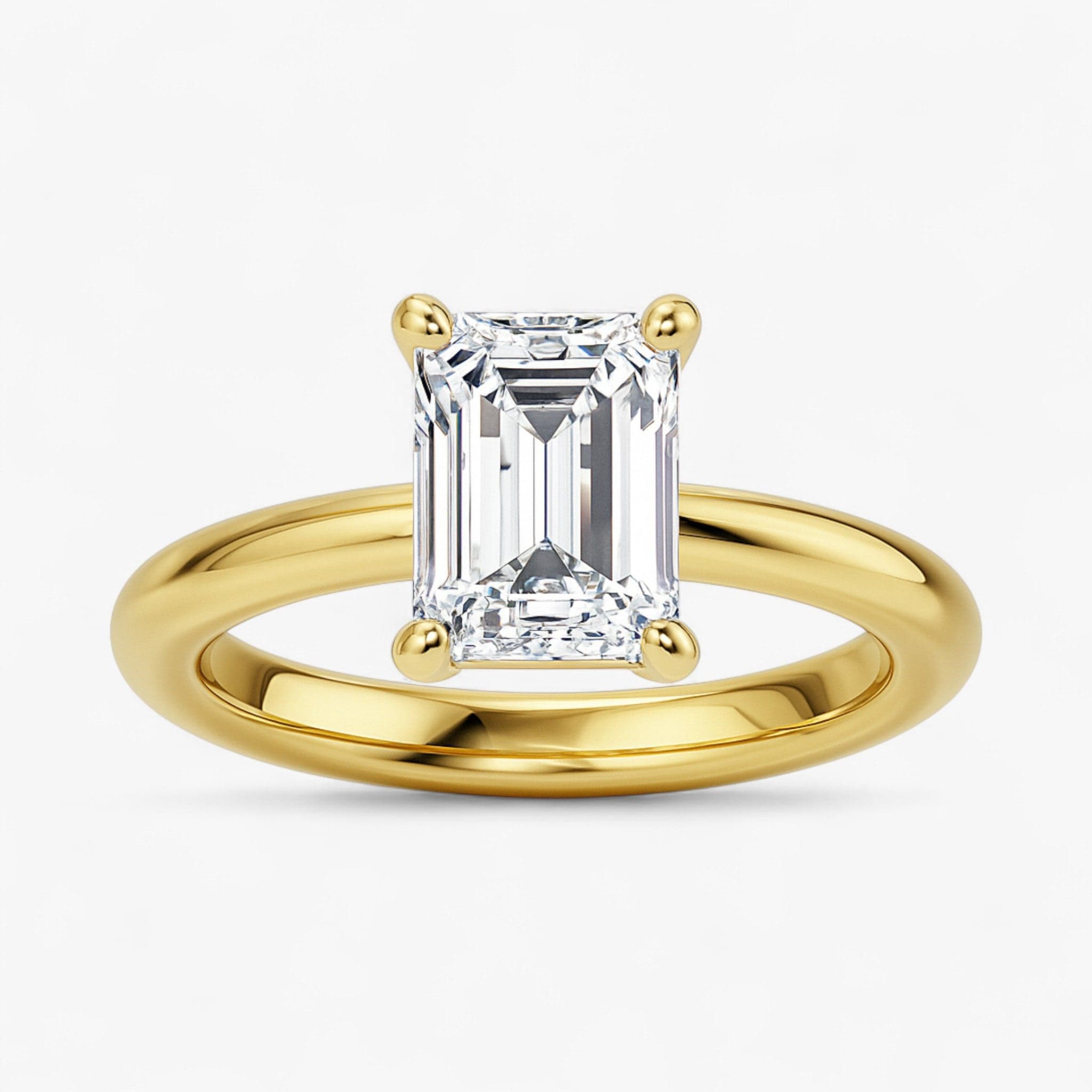 The Signature Solitaire Engagement Ring | Emerald
