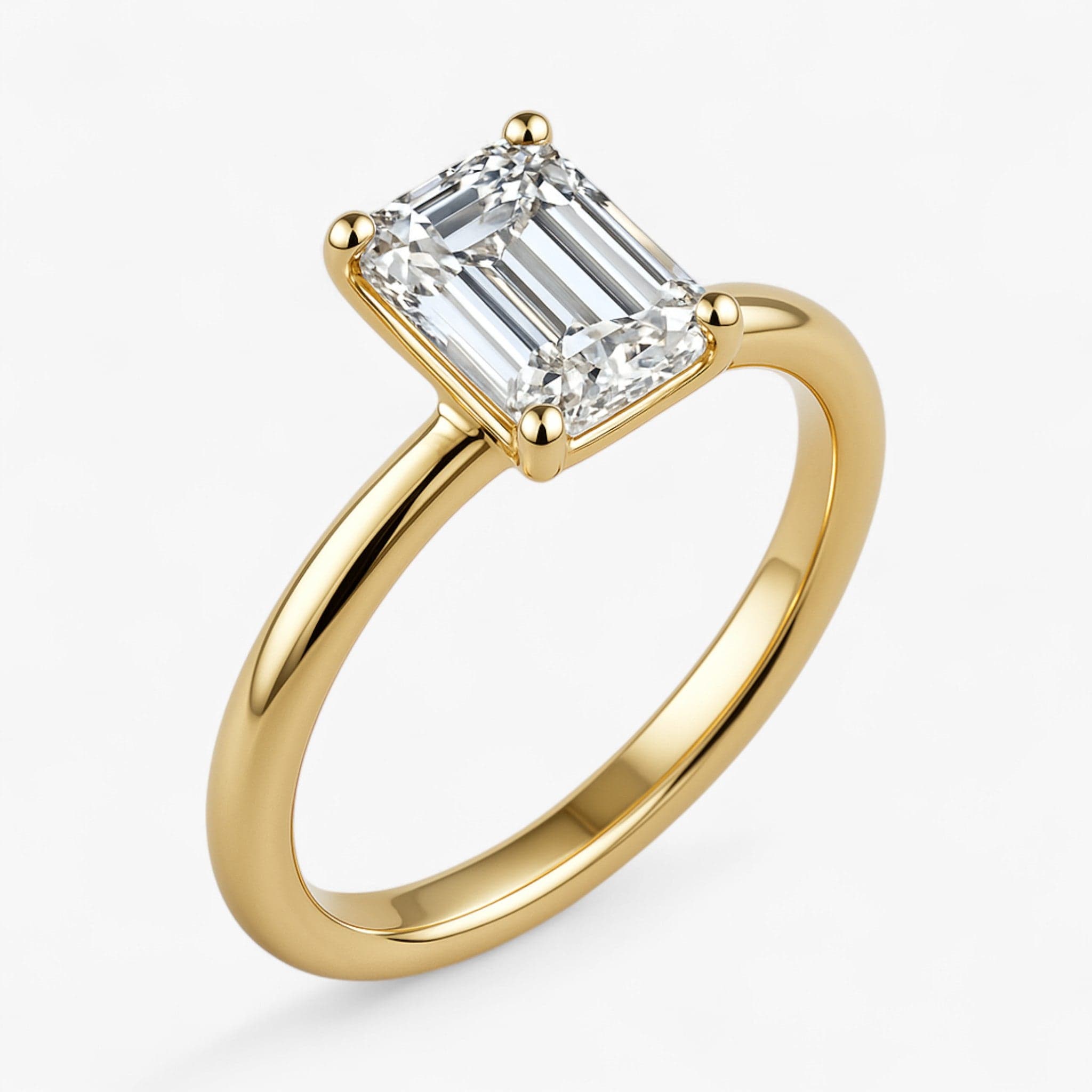 The Signature Solitaire Engagement Ring | Emerald