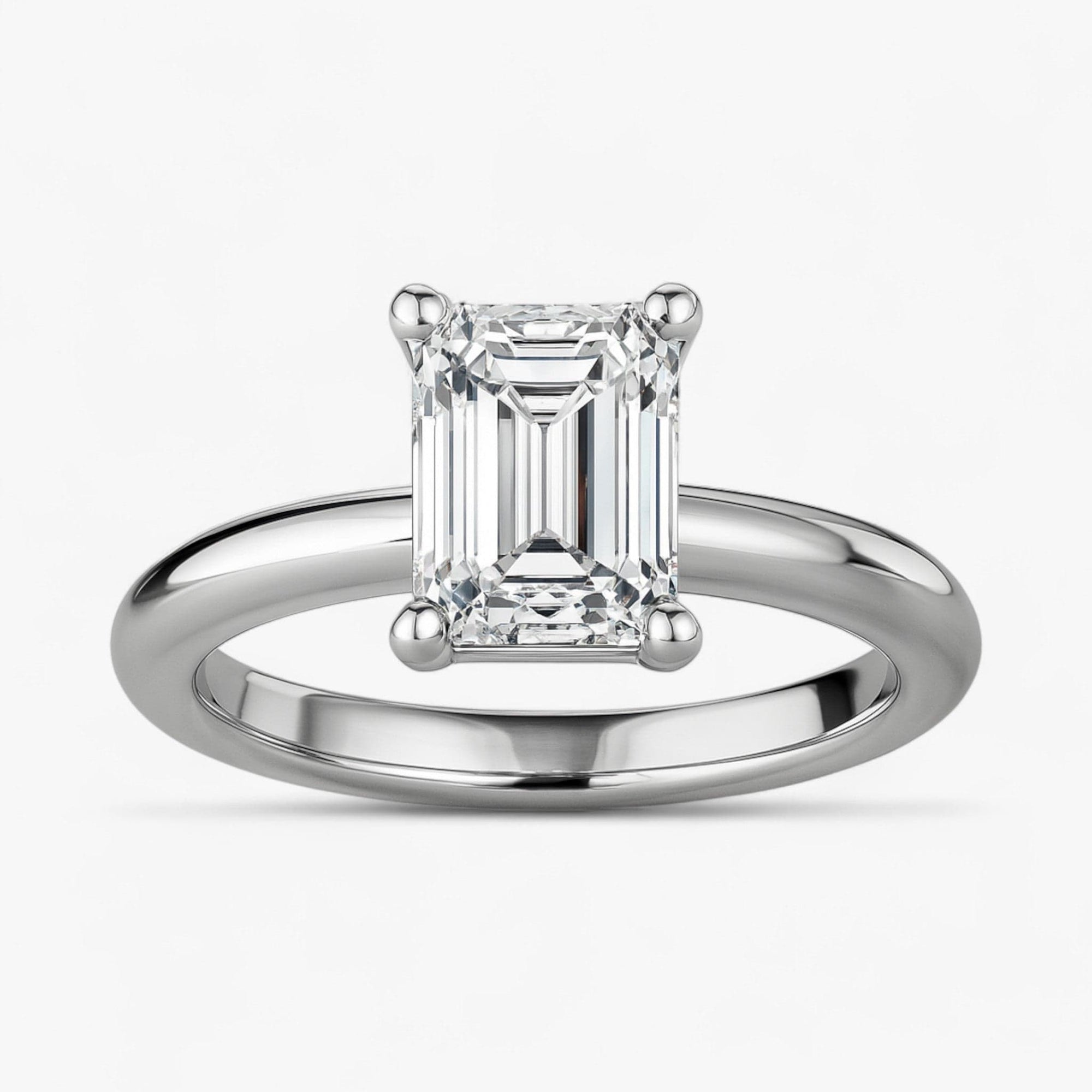 The Signature Solitaire Engagement Ring | Emerald