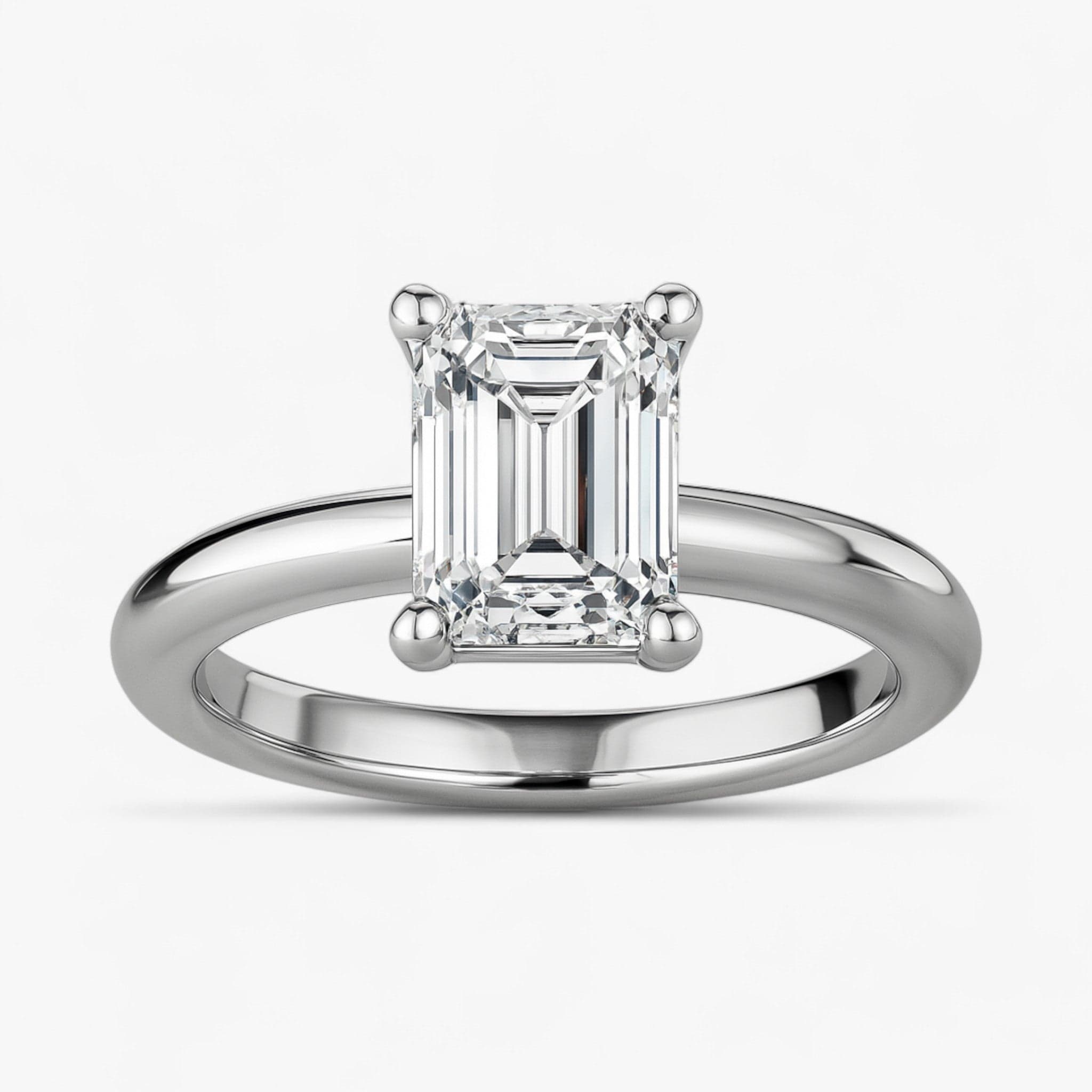 The Signature Solitaire Engagement Ring | Emerald