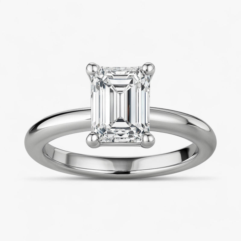The Signature Solitaire Engagement Ring | Emerald