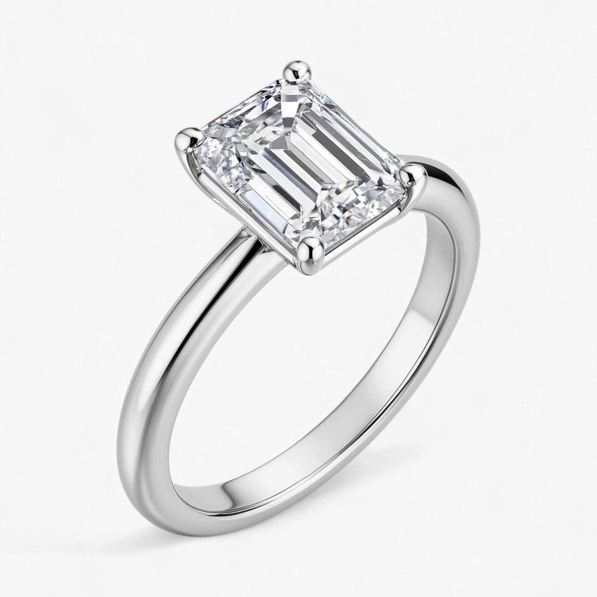 The Signature Solitaire Engagement Ring | Emerald