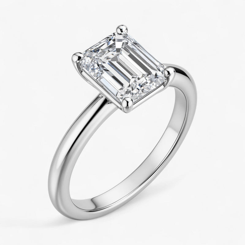 The Signature Solitaire Engagement Ring | Emerald