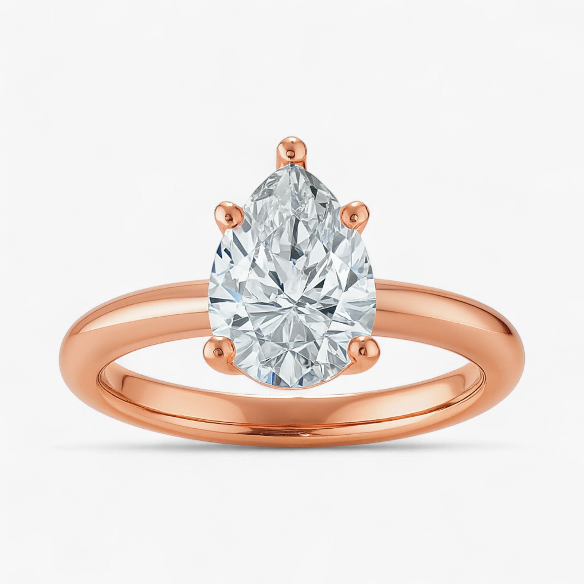 The Signature Solitaire Engagement Ring | Pear