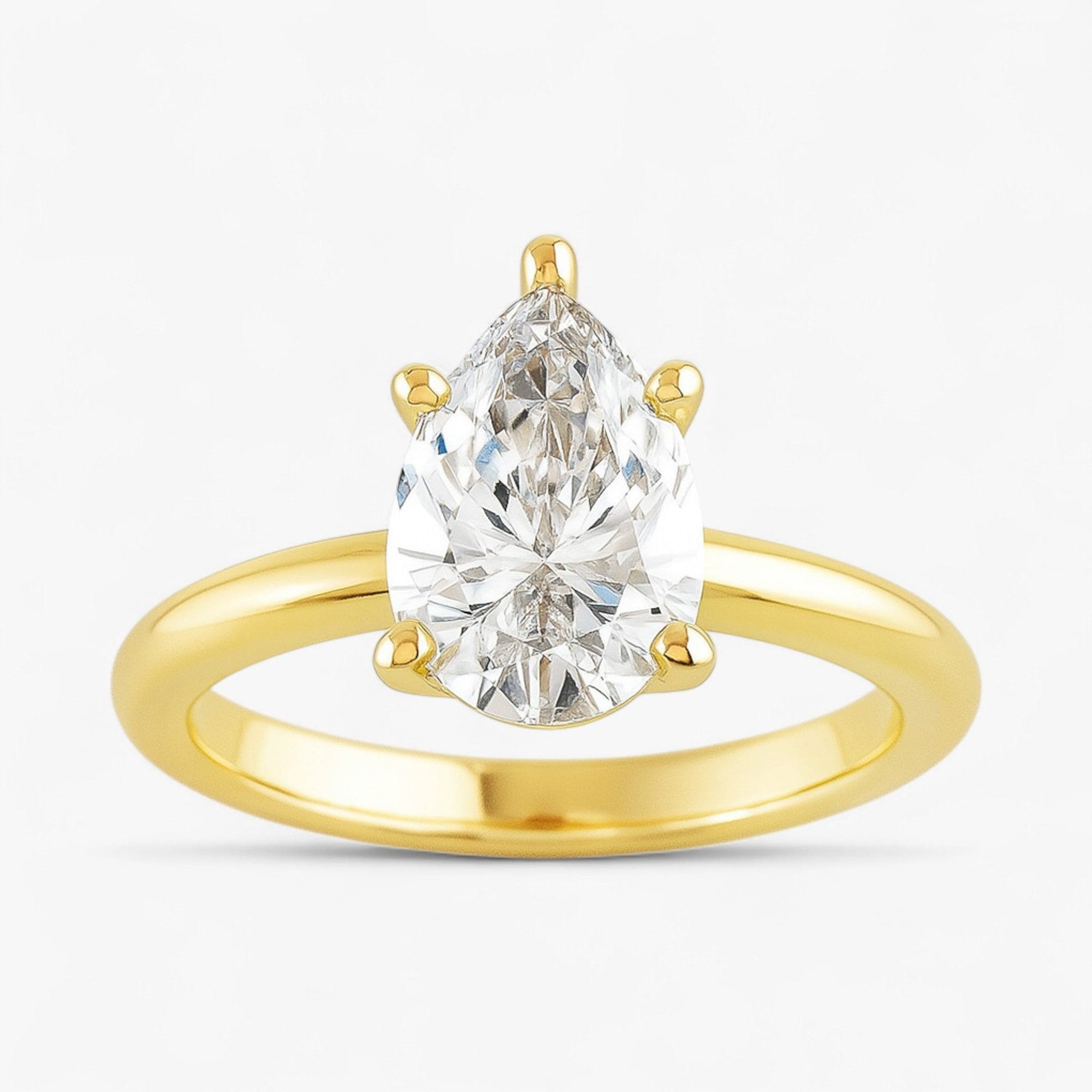 The Signature Solitaire Engagement Ring | Pear