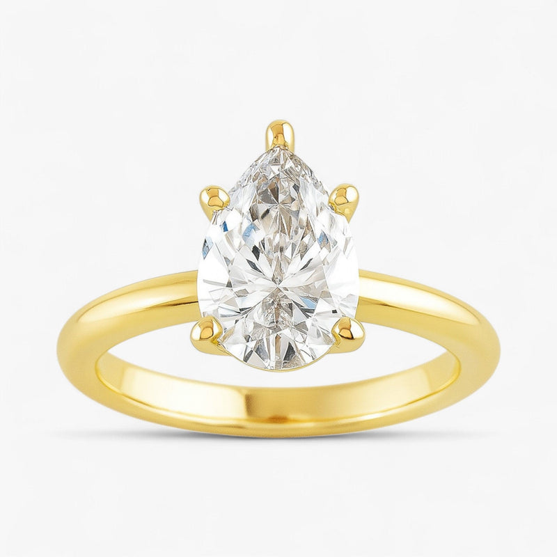The Signature Solitaire Engagement Ring | Pear