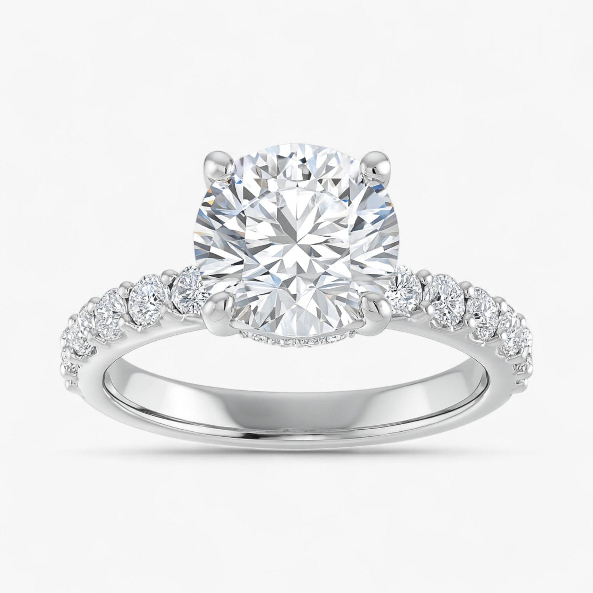 The Iconic Hidden Halo Engagement Ring | Round