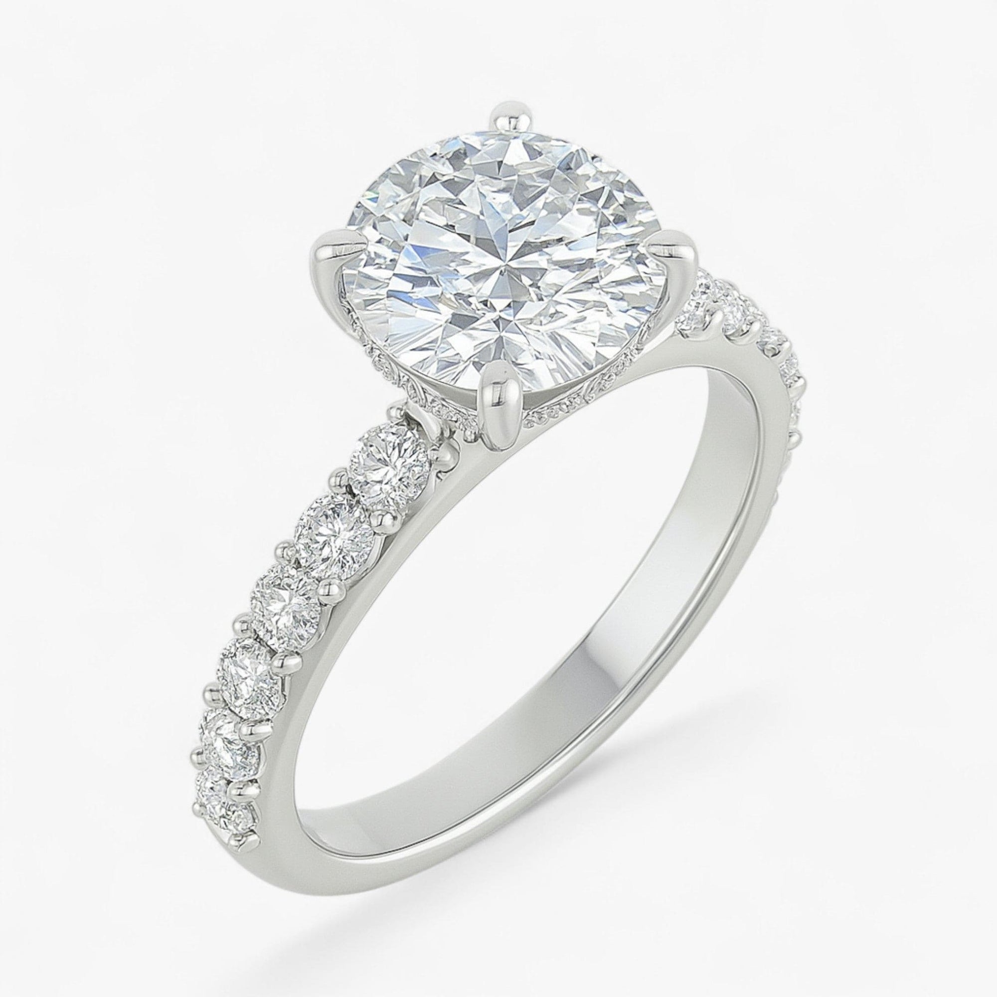 The Iconic Hidden Halo Engagement Ring | Round
