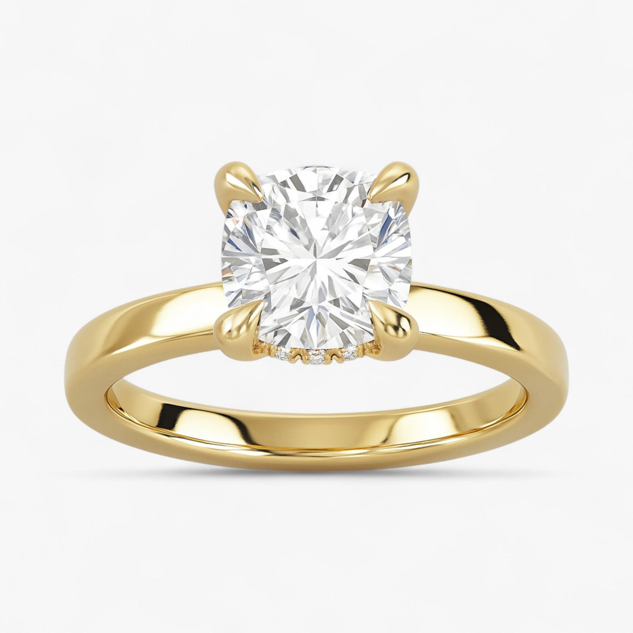 The Timeless Hidden Halo Engagement Ring | Cushion