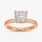 The Timeless Hidden Halo Engagement Ring | Cushion